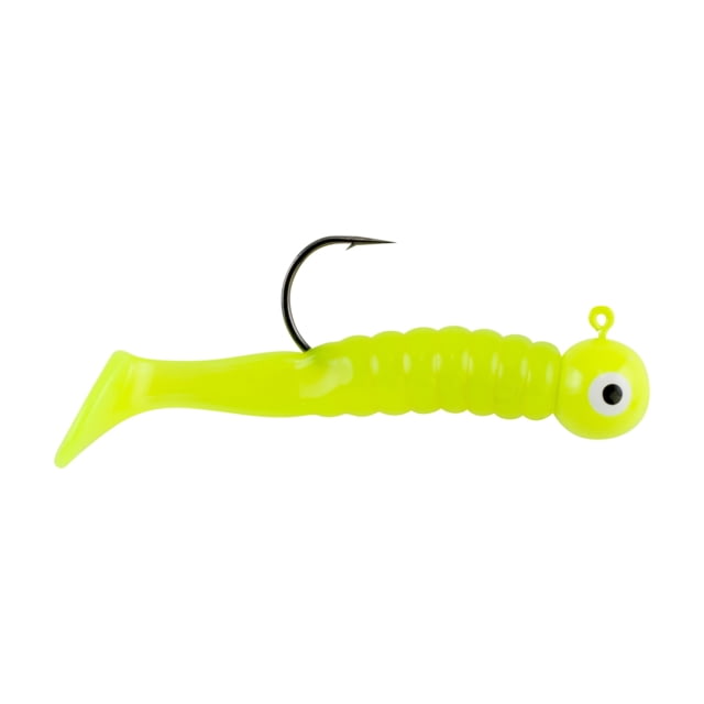 Johnson Swimming Paddletail Soft Bait 1/4 oz 2 1/8in / 5cm Hook Size 2/0 5 Hooks Chartreuse