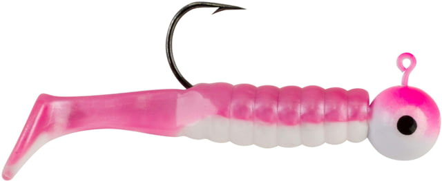 Johnson Johnson Swimming Paddletail Soft Bait 1/4 oz 2 1/8in / 5cm Hook Size 2/0 5 Hooks Pink/White