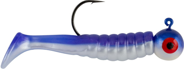 Johnson Johnson Swimming Paddletail Soft Bait 1/8 oz 2 1/8in / 5cm Hook Size 1 5 Hooks Purple Pearl