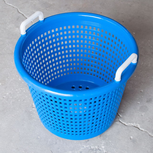 Joy Fish Fish Basket Hd Blue Plastic Basket With Handles 40Lb Capacity