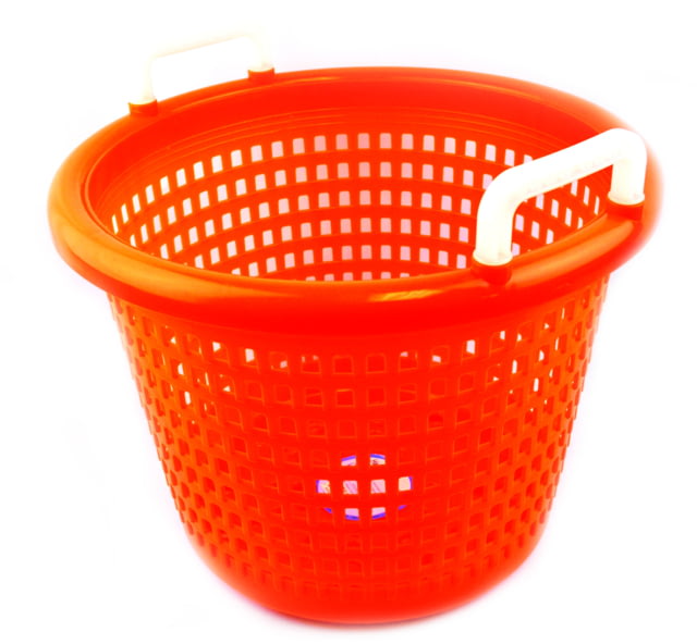 Joy Fish G Fish Small Plastic Basket With Handles HD Orange 14"X12"