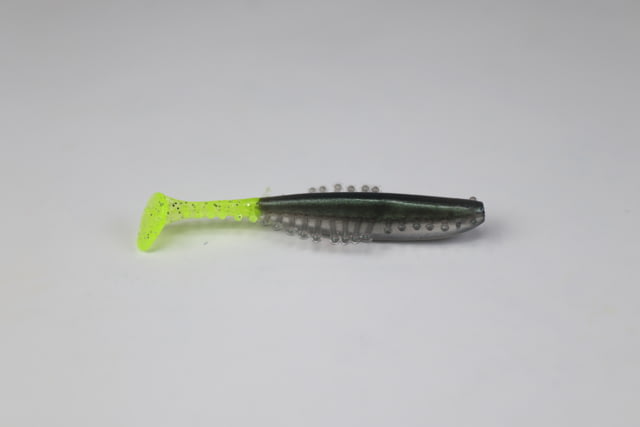 Kalin's Fishing Kalin 2in Triple Tickle Tail 10 Pack Tennessee Shad/Chartreuse
