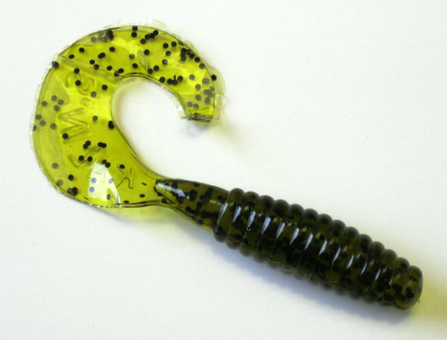Kalin's Fishing Kalin Lunker Grub 5in Avocado Salt & Pepper 10/Pack