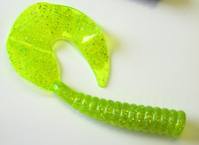 Kalins Fishing Kalin Octogambo Grub 8 8in Chartreuse Holographic