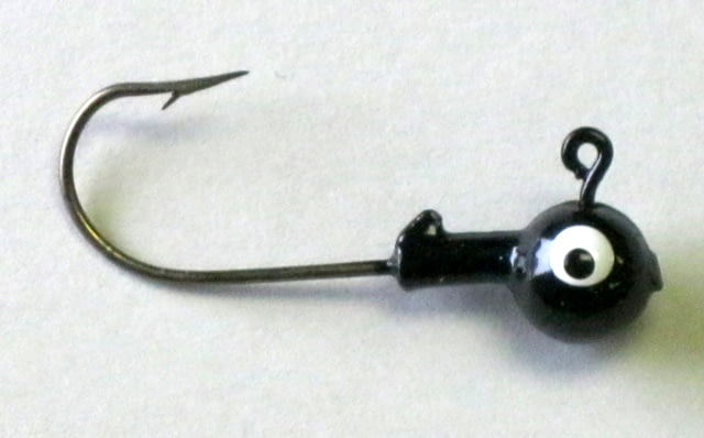 Kalin's Fishing Kalin Roundhead Jig 1/32oz Size 6 Hook Black 12/Pack