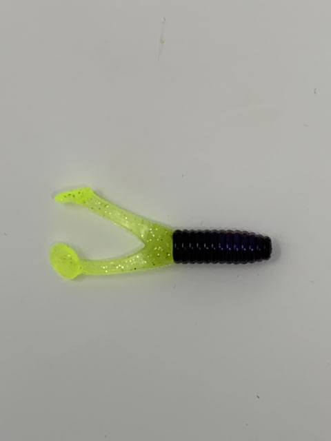 Kalins Fishing Kalin Triple Threat Crappie Scrub TwinTail Soft Bait 4 1.75in PurpleRain