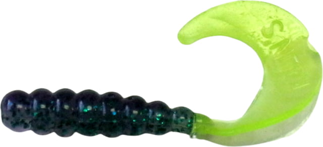 Kalins Fishing Triple Threat Grub 10 2in Junebug/Chartreuse Tail