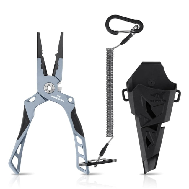 Kast King Gila Aluminum Straight Nose Plier Charcoal 7.5in