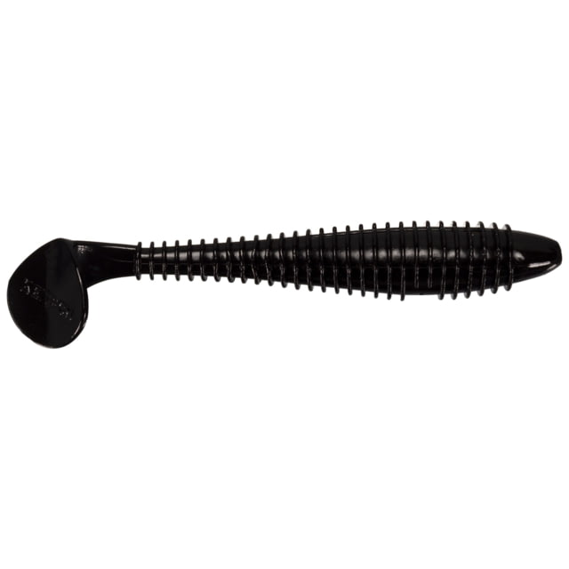 Keitech Fat Swing Impact Black 2.8in Fat Paddletail Swimbait 8Pk Blister Pack Squid Scent Infused