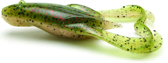 Keitech Noisy Flapper Watermelon Red Pearl 3.5in Topwater Buzzing Frog 5Pk Blister Pack Squid Scent Infused