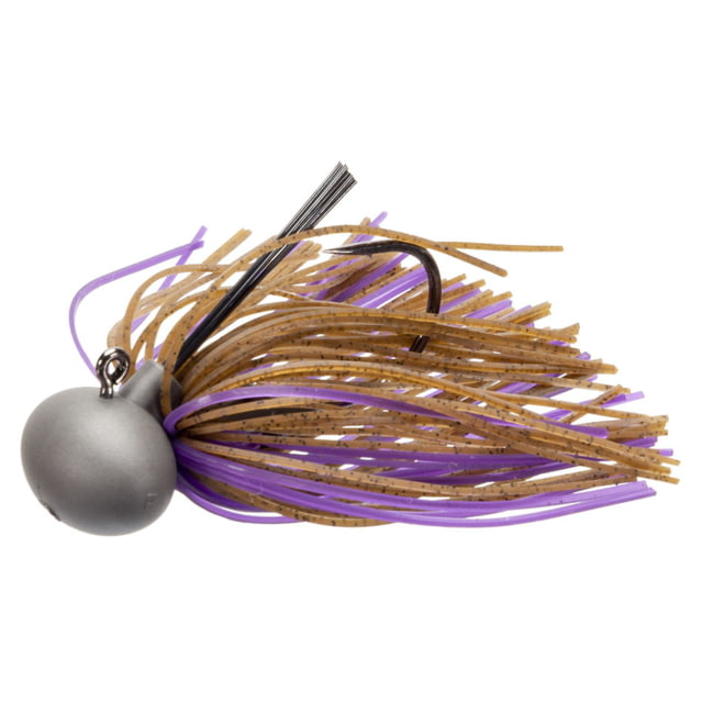 Keitech Tungsten Model II Football Jig Brown Purple 1/2oz Number 2/0 Hook Hand Glued Fiber Guard Sr40 Skirt 1/Bg