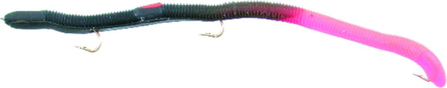 Kelly's Fire Tail Pre-Rigged Plastic Worm 5 1/2in 3 Number 6 Hooks Black Firetail