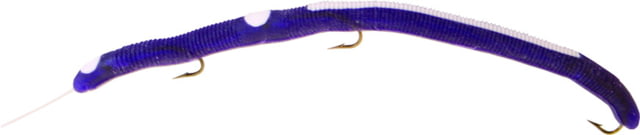 Kelly's Striper Pre-Rigged Plastic Worm 5 1/2in 3 Sz 6 Hooks Purple/White