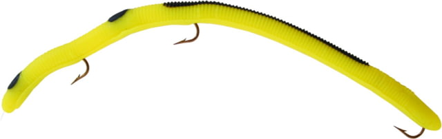 Kelly's Striper Pre-Rigged Plastic Worm 5 1/2in 3 Sz 6 Hooks Yellow/Black