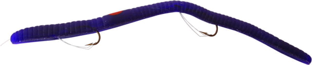 Kelly's Weedless Bass Crawler Pre-Rigged Plastic Worm 6 1/2in 2 Sz 4 Weedless Hooks Purple Wild Grape