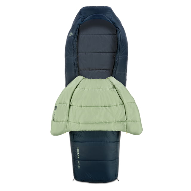 Kelty Eclipse 15 Deg Sleeping Bag Midnight Navy/Laurel Green/Turbulence Short