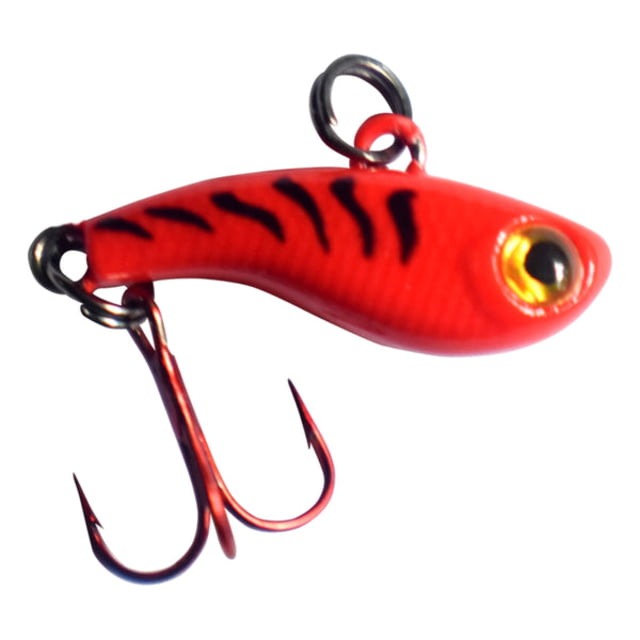 Kenders Outdoors Tungsten T-Rip Mini Vibe Bait Red Tiger Glow 3/4in
