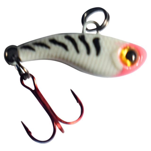 Kenders Outdoors Tungsten T-Rip Mini Vibe Bait White Tiger Glow 3/4in