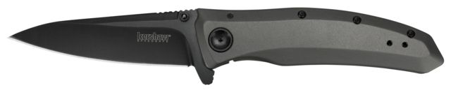 Kershaw Grid Assisted Folding Knife 3.7in 8Cr13MoV Drop Point Blade Stainless Steel Handle Box