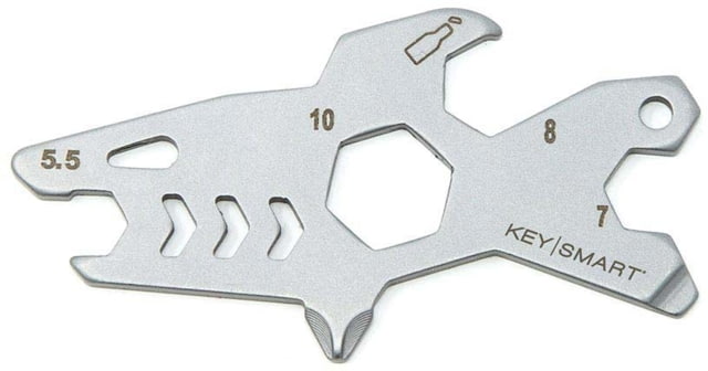 KeySmart 4-Tools-in-1 Alltul Multitool Shark Stainless Steel