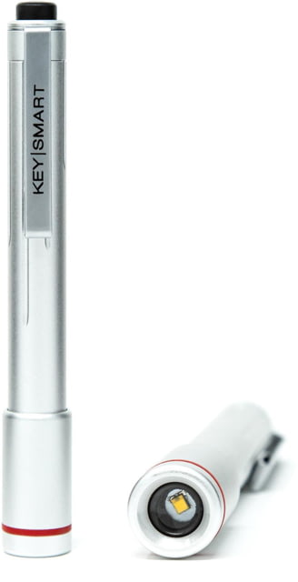 KeySmart Nano Torch XL Compact Pen Light Aluminum Silver Extra Large
