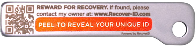 KeySmart RecoverID Mini Lost & Found Recovery Tag Fits Inside KeySmart 1 Pack Stainless Steel