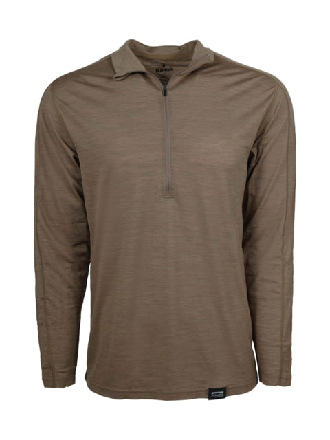 King's Camo XKG Foundation 150 Merino 1/4 Zip Tee - Mens Khaki 2XL