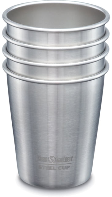 Klean Kanteen Steel Cup - 4 Pack 10oz Brushed Stainless 10oz
