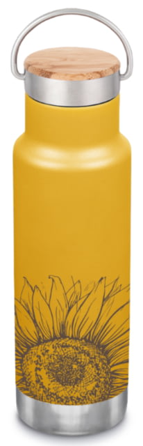 Klean Kanteen 12oz Insulated Classic Bottle w/ Bamboo Cap Sunflower