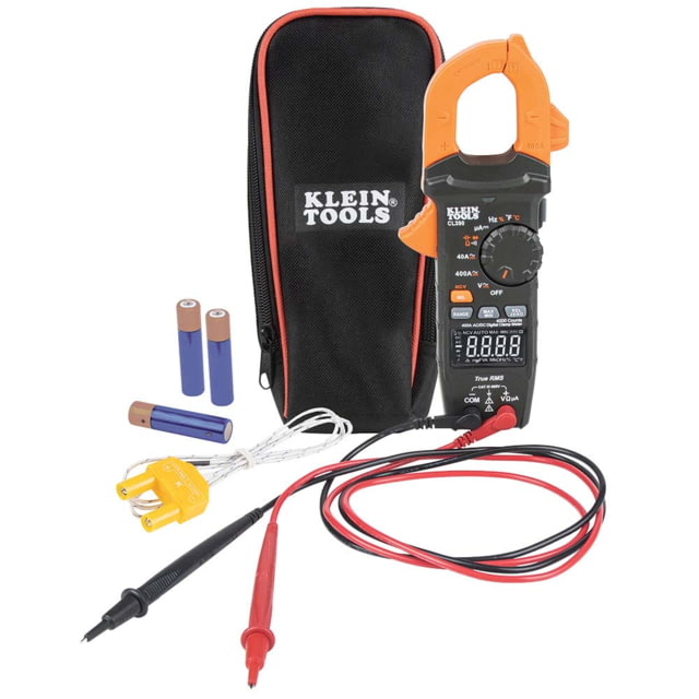 Klein Tools AC/ DC Digital Clamp Meter Auto-Ranging 400 AmP Orange/Black