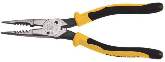 Klein Tools All-Purpose Needle Nose Pliers Spring Loaded Cuts Strips 8.5In Yellow/Black