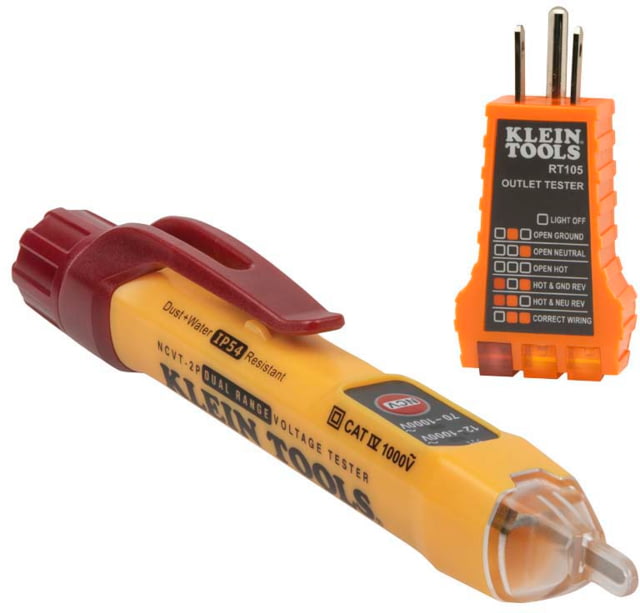 Klein Tools Dual Range NCVT Electrical Test Kit Receptacle Tester