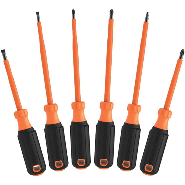 Klein Tools Insulated Screwdriver Set 1000V 6Piece Orange/Black