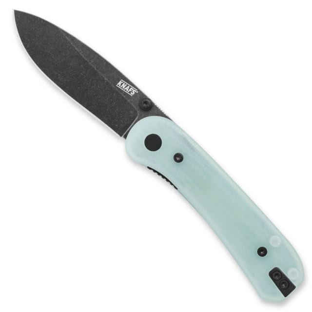Knafs Lander 1 Pocket Contoured 2.75in Folding Knife Micarta Handle 14C28N Balde Drop Point Natural Jade/Black