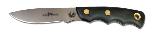 Knives of Alaska Alpha Wolf D2 Knife Suregrip Handle Black