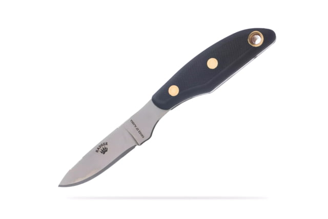Knives of Alaska Badger Fixed Blade Knife 2.64in D2 Tool Steel Drop Point Blade Santoprene Black Handle