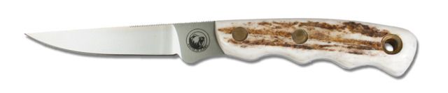 Knives of Alaska Jeager D2 Fixed Blade Knife Stag Handle Natural
