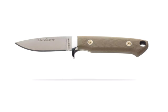 Knives of Alaska Legacy Fixed Blade Knife 3.25in Magnacut Stainless Steel Drop Point Blade OD G10 Olive Drab Green