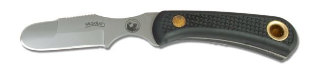 Knives of Alaska Muskrat D2 Fixed Blade Knife Suregrip Handle Black