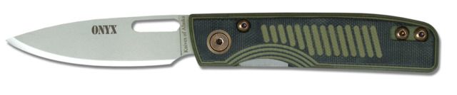 Knives of Alaska Onyx Liner Lock S30V Folding Knife G10 Handle Layered Olive Drab/Black