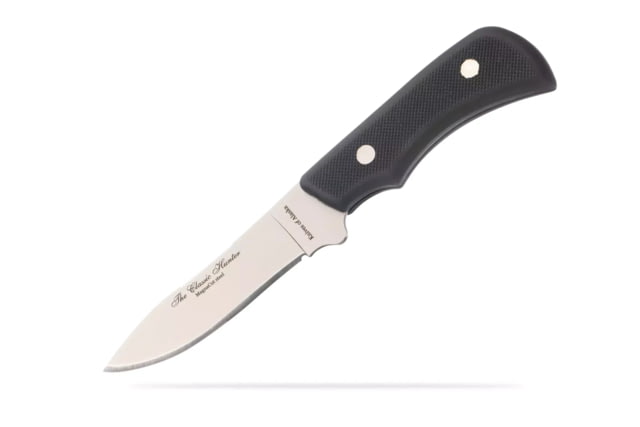 Knives of Alaska The Classic Hunter Fixed Blade Knife 3.75in CPM MagnaCut Stainless Steel Drop Point Blade Santoprene Black Handle
