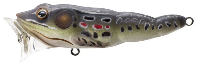 Koppers Live Target Frog Popper Lure 2-1/2 - Brown/Black 110894