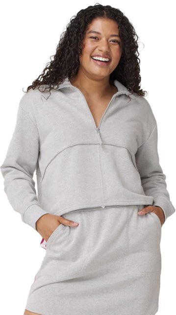 Krimson Klover Holly 1/2 Zip Shirt - Women's Mid HTR Grey Large