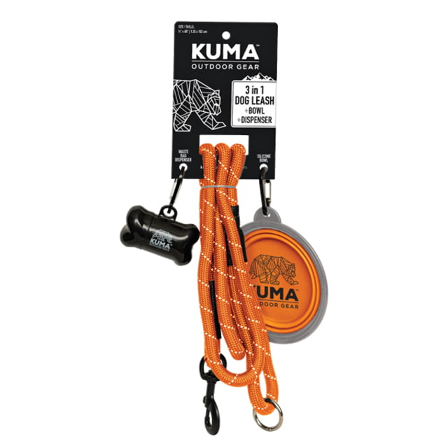 Kuma Outdoor Gear Kuma Outdoor Gear 3 in 1 Dog Leash Orange/Grey