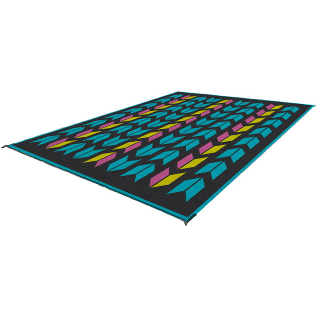 Kuma Outdoor Gear Cheveron Outdoor Mat 9ft x 9ft Lollipop Teal/Pink/Yellow/Black
