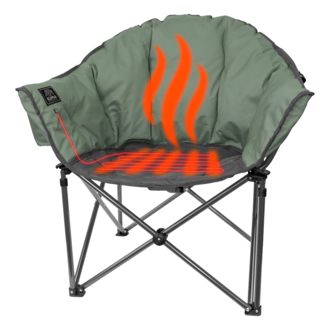 Kuma Outdoor Gear Kuma Outdoor Gear Lazy Bear HEATED Chair w/ Power Bank & Bluetooth Sage/Graphite