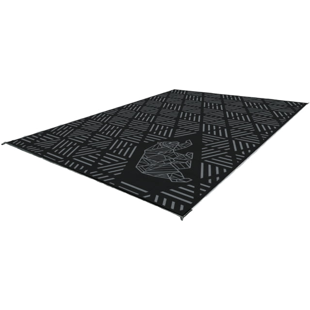 Kuma Outdoor Gear Striped Peaks Outdoor Mat 12ft x 9ft Black/Grey