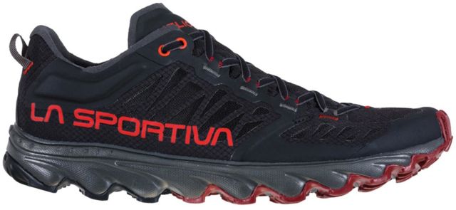 La Sportiva Helios III Running Shoes - Men's Black/Poppy 47 Medium