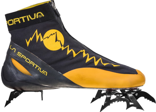 La Sportiva Mega Ice Evo Climbing Shoes - Men's Black/Yellow 42.5