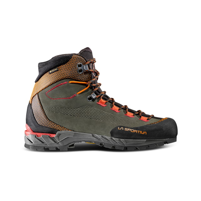 La Sportiva Trango Tech Leather GTX Mountaineering Shoes - Men's Carbon/Hawaiian Sun 38.5